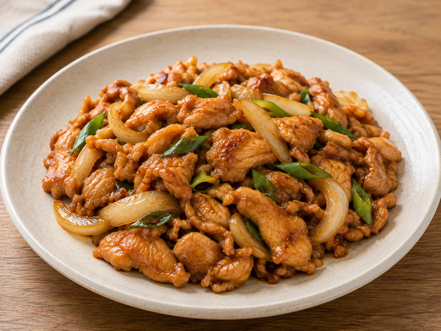 Dak Bulgogi, korean marinated chicken with caramelized onion