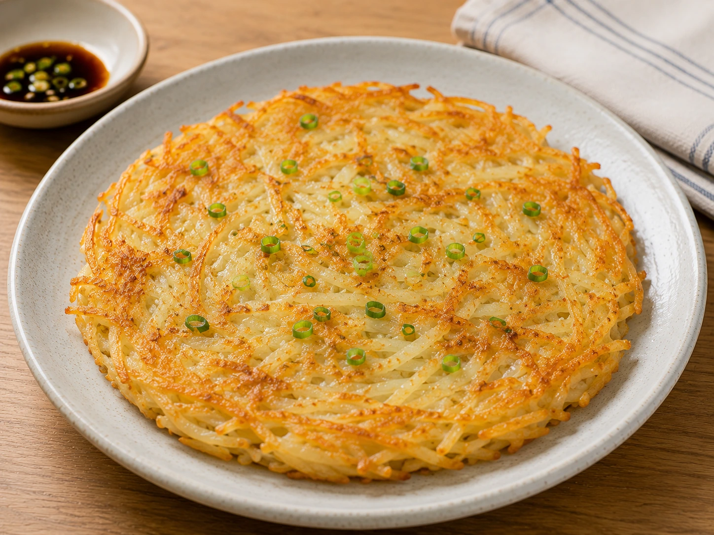 Gamja Jeon, korean potato pancake with a golden, crispy exterior